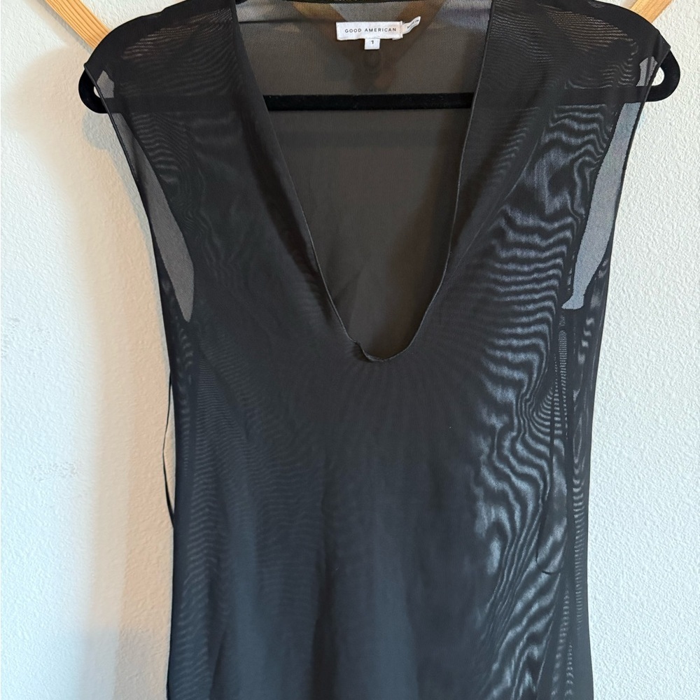Good American Black Mesh Sleeveless Dress - Picture 4 of 4